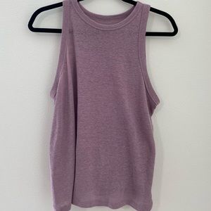 Purple high neck tank top